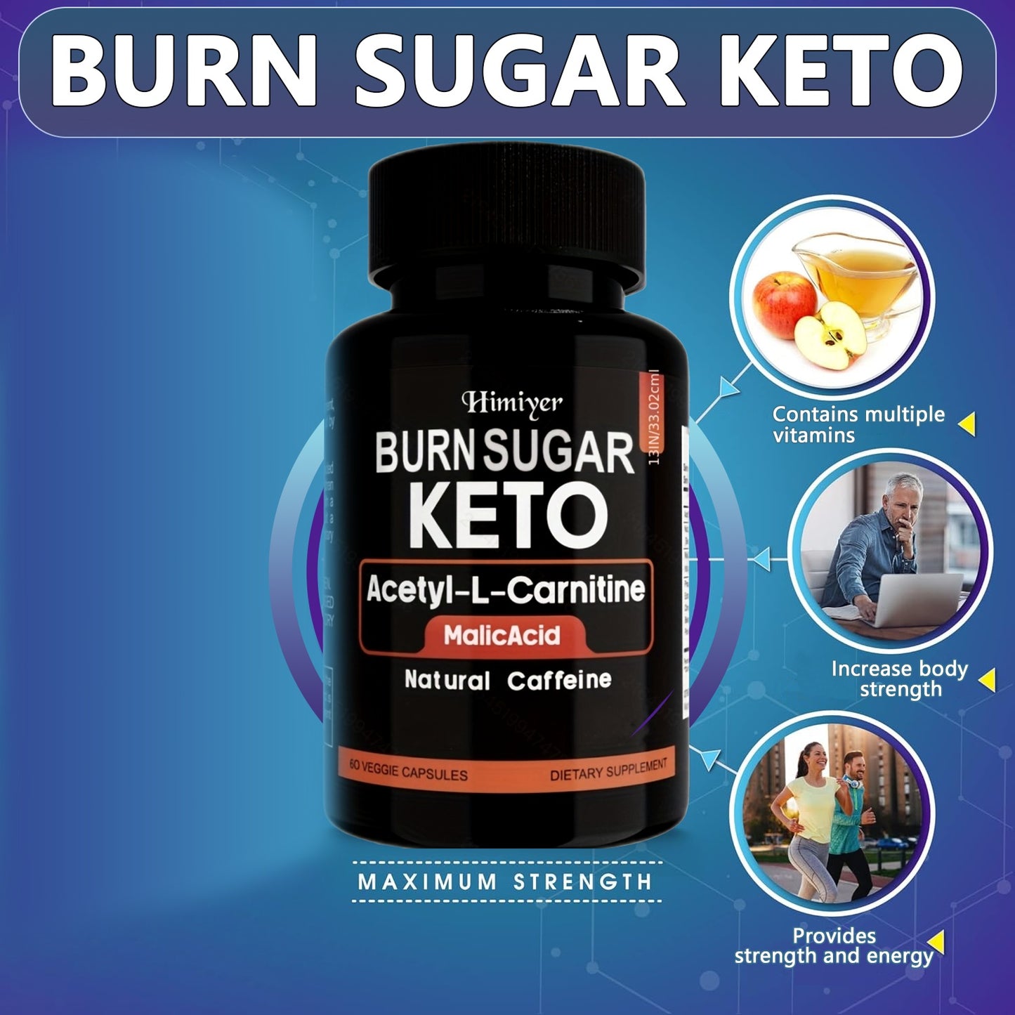 Keto Support Supplement - Natural Ketone Boost for Energy & Focus